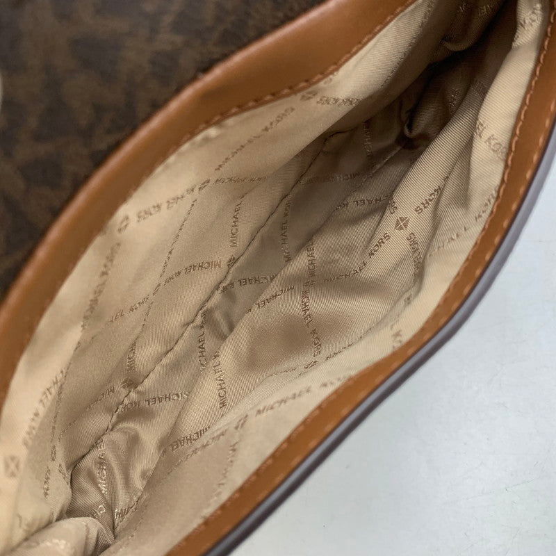 【中古品】【レディース】 MICHAEL KORS マイケルコース OA-2103 REGINA FLAP MEDIUM SHOULDER BAG レジーナ フラップ ミディアム ショルダー バッグ カバン 188-260630-kh-03-izu カラー：ブラウン 万代Net店