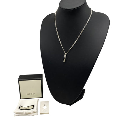 【中古品】【メンズ/レディース】 GUCCI グッチ 925 CUTOUT G NECKLACE カットアウト ジー ネックレス アクセサリー 182-260624-cs-06-izu カラー：シルバー 万代Net店