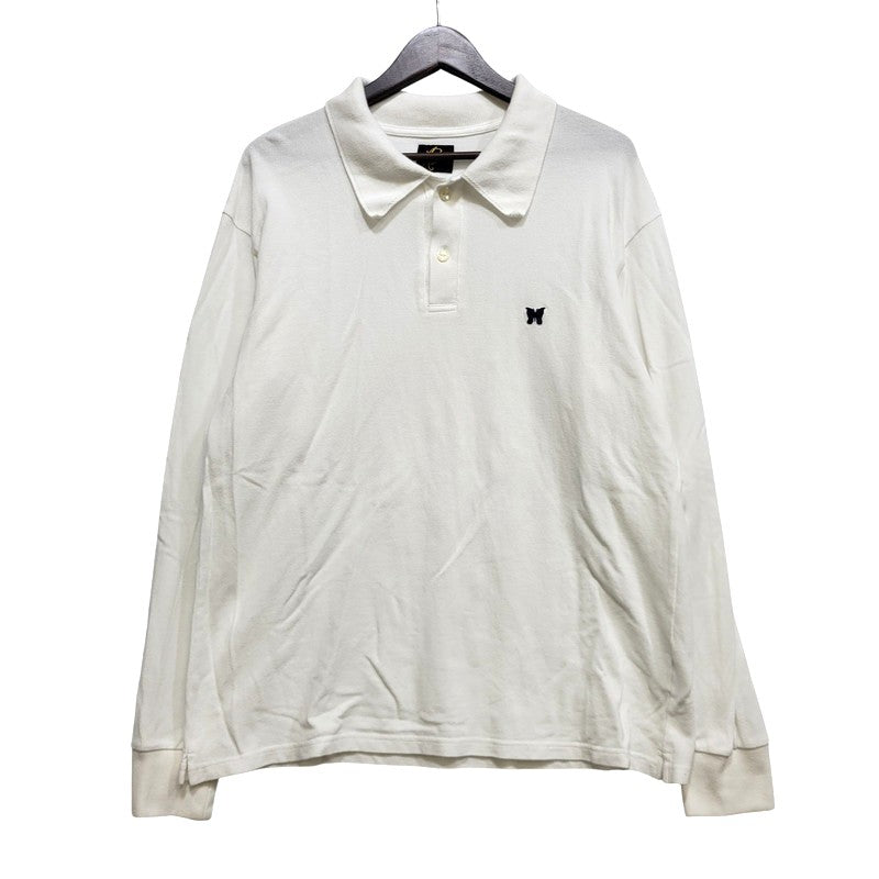 【中古品】【メンズ】 NEEDLES ニードルス LS POLO SHIRT - COTTON PIQUE ロングスリーブ ポロ シャツ コットン ピケ トップス 長袖 140-260702-cs-01-izu サイズ：M カラー：ホワイト 万代Net店