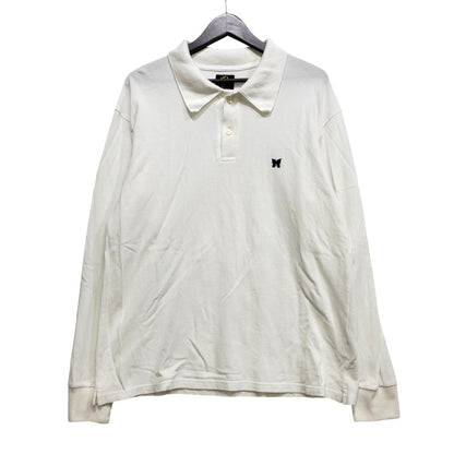 【中古品】【メンズ】 NEEDLES ニードルス LS POLO SHIRT - COTTON PIQUE ロングスリーブ ポロ シャツ コットン ピケ トップス 長袖 140-260702-cs-01-izu サイズ：M カラー：ホワイト 万代Net店