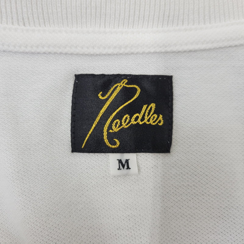 【中古品】【メンズ】 NEEDLES ニードルス LS POLO SHIRT - COTTON PIQUE ロングスリーブ ポロ シャツ コットン ピケ トップス 長袖 140-260702-cs-01-izu サイズ：M カラー：ホワイト 万代Net店