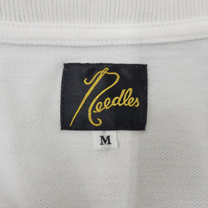 【中古品】【メンズ】 NEEDLES ニードルス LS POLO SHIRT - COTTON PIQUE ロングスリーブ ポロ シャツ コットン ピケ トップス 長袖 140-260702-cs-01-izu サイズ：M カラー：ホワイト 万代Net店