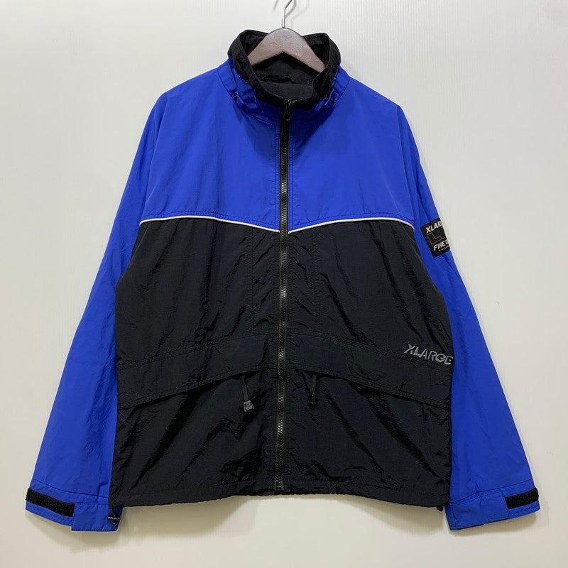 【中古品】【メンズ】 XLARGE エクストララージ 101231021005 TWO TONE NYLON HOODED JACKET ツートン ナイロン フーデッド ジャケット アウター 142-260712-yn-03-izu サイズ：M カラー：ブルー/ブラック 万代Net店