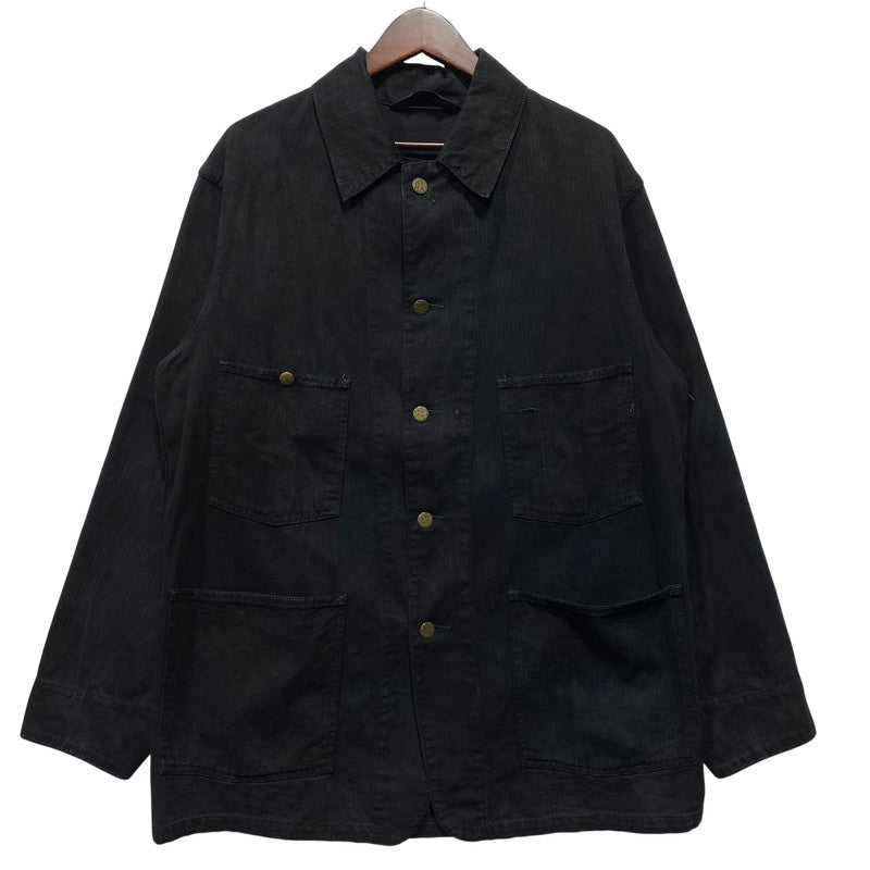 【中古品】【メンズ】 OSHKOSH B'GOSH オシュコシュ ビゴッシュ COVERALL JACKET カバーオール ジャケット 三角タグ 後染め 146-260624-as-01-izu カラー：ブラック 万代Net店