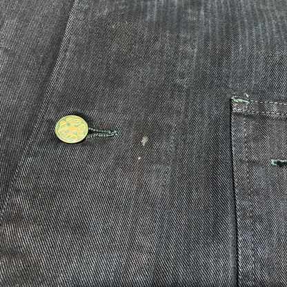 【中古品】【メンズ】 OSHKOSH B'GOSH オシュコシュ ビゴッシュ COVERALL JACKET カバーオール ジャケット 三角タグ 後染め 146-260624-as-01-izu カラー：ブラック 万代Net店