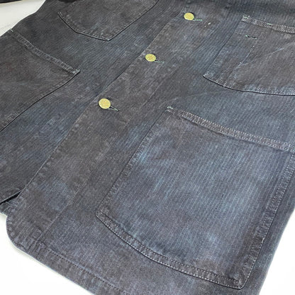【中古品】【メンズ】 OSHKOSH B'GOSH オシュコシュ ビゴッシュ COVERALL JACKET カバーオール ジャケット 三角タグ 後染め 146-260624-as-01-izu カラー：ブラック 万代Net店