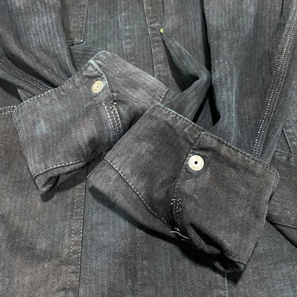 【中古品】【メンズ】 OSHKOSH B'GOSH オシュコシュ ビゴッシュ COVERALL JACKET カバーオール ジャケット 三角タグ 後染め 146-260624-as-01-izu カラー：ブラック 万代Net店