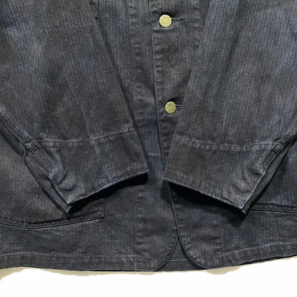 【中古品】【メンズ】 OSHKOSH B'GOSH オシュコシュ ビゴッシュ COVERALL JACKET カバーオール ジャケット 三角タグ 後染め 146-260624-as-01-izu カラー：ブラック 万代Net店