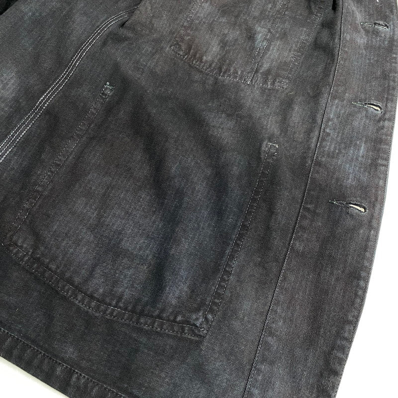【中古品】【メンズ】 OSHKOSH B'GOSH オシュコシュ ビゴッシュ COVERALL JACKET カバーオール ジャケット 三角タグ 後染め 146-260624-as-01-izu カラー：ブラック 万代Net店