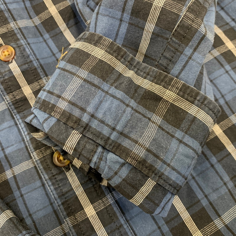 【中古品】【メンズ】 CARHARTT カーハート 102202 988 2016年製 RELAXED FIT CHECK LS BD SHIRT リラックスド フィット チェック ロングスリーブ ボタンダウン シャツ トップス 長袖 146-260730-cs-17-izu サイズ：M-R カラー：ブルー 万代Net店