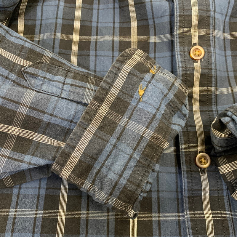 【中古品】【メンズ】 CARHARTT カーハート 102202 988 2016年製 RELAXED FIT CHECK LS BD SHIRT リラックスド フィット チェック ロングスリーブ ボタンダウン シャツ トップス 長袖 146-260730-cs-17-izu サイズ：M-R カラー：ブルー 万代Net店