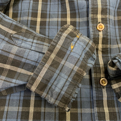 【中古品】【メンズ】 CARHARTT カーハート 102202 988 2016年製 RELAXED FIT CHECK LS BD SHIRT リラックスド フィット チェック ロングスリーブ ボタンダウン シャツ トップス 長袖 146-260730-cs-17-izu サイズ：M-R カラー：ブルー 万代Net店