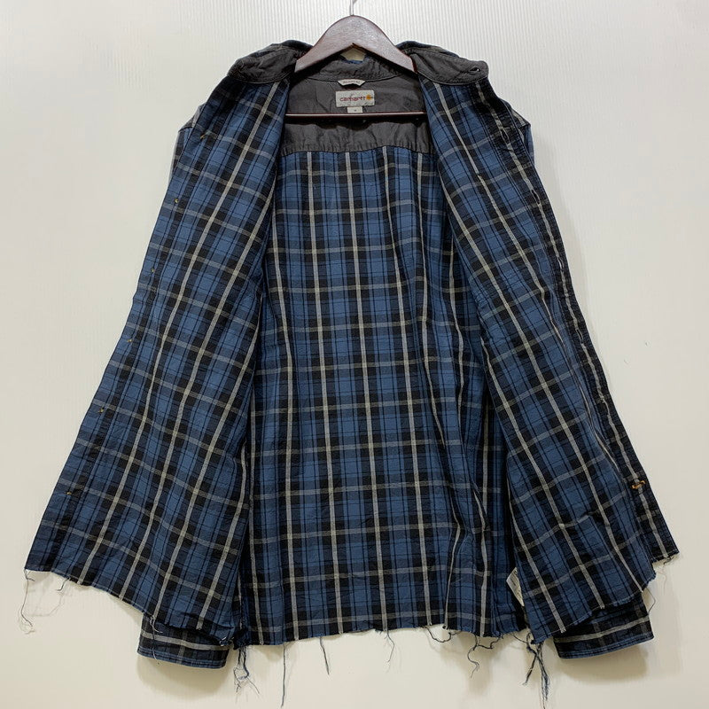 【中古品】【メンズ】 CARHARTT カーハート 102202 988 2016年製 RELAXED FIT CHECK LS BD SHIRT リラックスド フィット チェック ロングスリーブ ボタンダウン シャツ トップス 長袖 146-260730-cs-17-izu サイズ：M-R カラー：ブルー 万代Net店