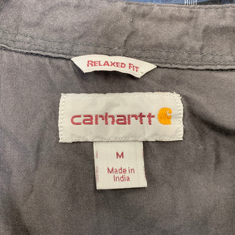 【中古品】【メンズ】 CARHARTT カーハート 102202 988 2016年製 RELAXED FIT CHECK LS BD SHIRT リラックスド フィット チェック ロングスリーブ ボタンダウン シャツ トップス 長袖 146-260730-cs-17-izu サイズ：M-R カラー：ブルー 万代Net店