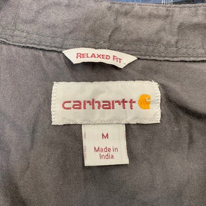 【中古品】【メンズ】 CARHARTT カーハート 102202 988 2016年製 RELAXED FIT CHECK LS BD SHIRT リラックスド フィット チェック ロングスリーブ ボタンダウン シャツ トップス 長袖 146-260730-cs-17-izu サイズ：M-R カラー：ブルー 万代Net店