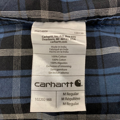 【中古品】【メンズ】 CARHARTT カーハート 102202 988 2016年製 RELAXED FIT CHECK LS BD SHIRT リラックスド フィット チェック ロングスリーブ ボタンダウン シャツ トップス 長袖 146-260730-cs-17-izu サイズ：M-R カラー：ブルー 万代Net店