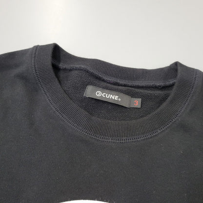 【中古品】【メンズ】 CUNE キューン THLJ SWEATSHIRT スウェットシャツ トップス 長袖 142-260702-cs-04-izu サイズ：3 カラー：ブラック 万代Net店