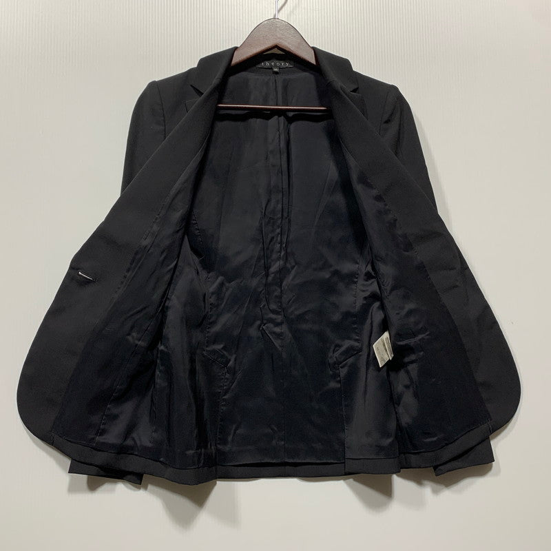 【中古品】【レディース】 theory セオリー 1B TAILORED SUIT SET-UP テーラード スーツ セットアップ 168-260701-as-01-izu サイズ：00 カラー：ブラック 万代Net店