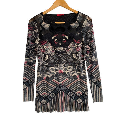 【中古品】【レディース】 VIVIENNE TAM ヴィヴィアンタム 015-210916 POWER NET CHINA CUT SEW パワー ネット チャイナ カットソー トップス 長袖 168-260622-cs-14-izu サイズ：1 カラー：マルチ 万代Net店