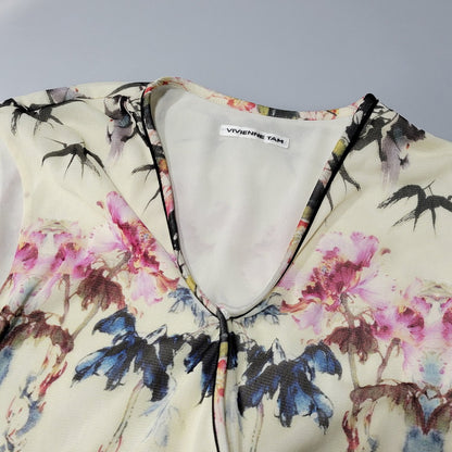 【中古品】【レディース】 VIVIENNE TAM ヴィヴィアンタム INK PAINTING ONE PIECE 07175387 インクペインティング ワンピース 168-260623-as-06-izu サイズ：38 カラー：クリーム系 万代Net店
