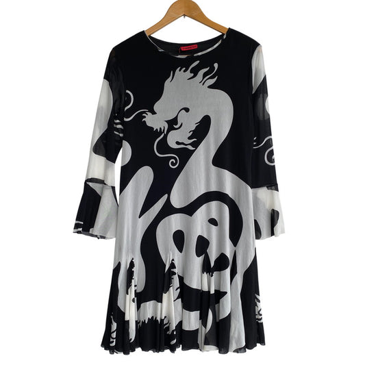 【中古品】【レディース】 VIVIENNE TAM ヴィヴィアンタム 07276147 POWER NET DRAGON ONE PEAS パワー ネット ドラゴン ワンピース 168-260622-cs-13-izu サイズ：40 カラー：ブラック 万代Net店
