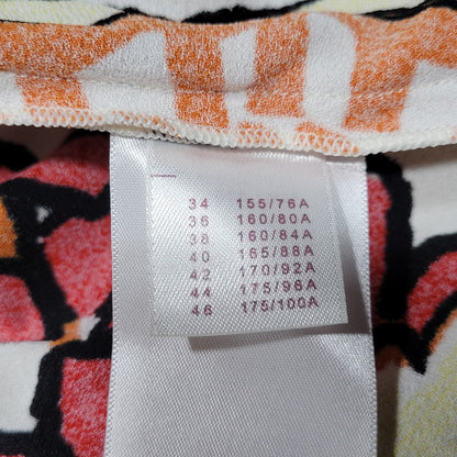 【中古品】【レディース】 LOUIS VUITTON ルイ・ヴィトン FLOWER VNECK BLOUSE RW151A F7BL09VML フラワー Vネック ブラウス トップス 168-260623-as-07-izu サイズ：34 カラー：マルチカラー 万代Net店