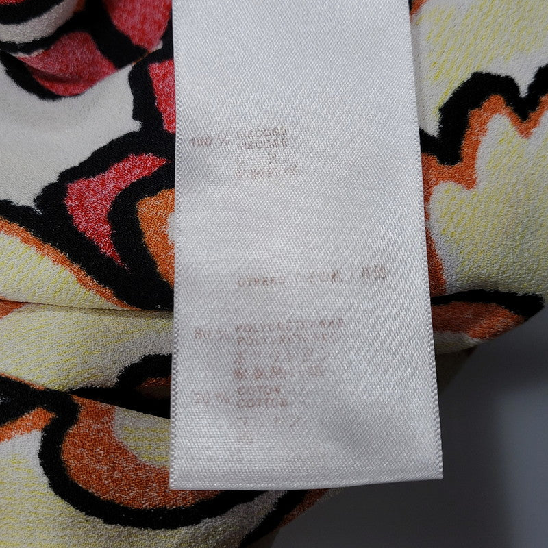 【中古品】【レディース】 LOUIS VUITTON ルイ・ヴィトン FLOWER VNECK BLOUSE RW151A F7BL09VML フラワー Vネック ブラウス トップス 168-260623-as-07-izu サイズ：34 カラー：マルチカラー 万代Net店