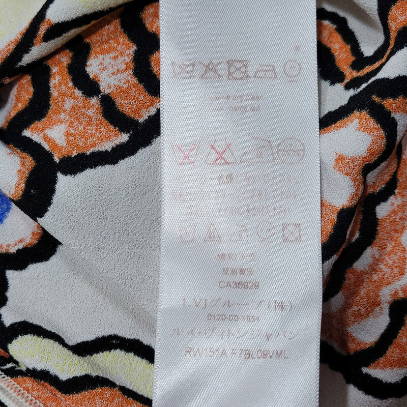 【中古品】【レディース】 LOUIS VUITTON ルイ・ヴィトン FLOWER VNECK BLOUSE RW151A F7BL09VML フラワー Vネック ブラウス トップス 168-260623-as-07-izu サイズ：34 カラー：マルチカラー 万代Net店