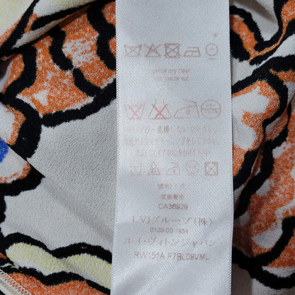 【中古品】【レディース】 LOUIS VUITTON ルイ・ヴィトン FLOWER VNECK BLOUSE RW151A F7BL09VML フラワー Vネック ブラウス トップス 168-260623-as-07-izu サイズ：34 カラー：マルチカラー 万代Net店