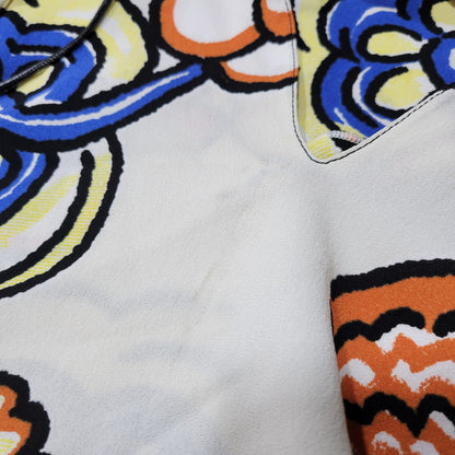 【中古品】【レディース】 LOUIS VUITTON ルイ・ヴィトン FLOWER VNECK BLOUSE RW151A F7BL09VML フラワー Vネック ブラウス トップス 168-260623-as-07-izu サイズ：34 カラー：マルチカラー 万代Net店