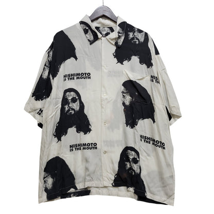【中古品】【メンズ】 NISHIMOTO IS THE MOUTH ニシモトイズザマウス PORTRAIT HAWAIIAN SHIRT ポートレイト ハワイアン シャツ トップス 半袖 142-260702-cs-02-izu サイズ：L カラー：ホワイト 万代Net店