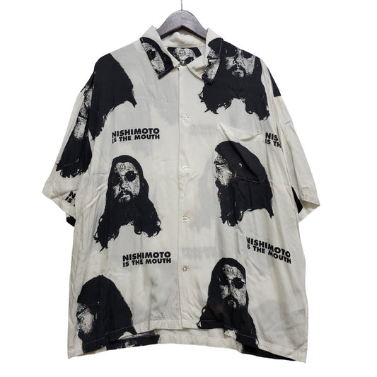 【中古品】【メンズ】 NISHIMOTO IS THE MOUTH ニシモトイズザマウス PORTRAIT HAWAIIAN SHIRT ポートレイト ハワイアン シャツ トップス 半袖 142-260702-cs-02-izu サイズ：L カラー：ホワイト 万代Net店