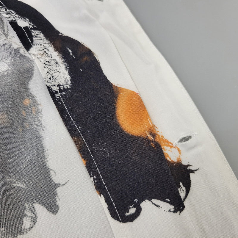 【中古品】【メンズ】 NISHIMOTO IS THE MOUTH ニシモトイズザマウス PORTRAIT HAWAIIAN SHIRT ポートレイト ハワイアン シャツ トップス 半袖 142-260702-cs-02-izu サイズ：L カラー：ホワイト 万代Net店