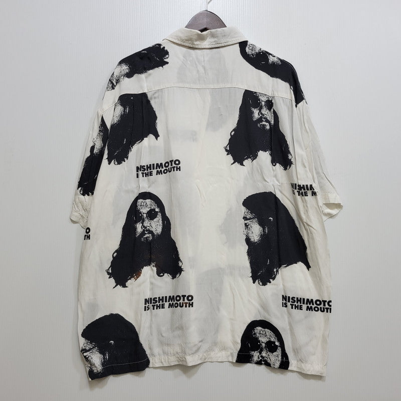 【中古品】【メンズ】 NISHIMOTO IS THE MOUTH ニシモトイズザマウス PORTRAIT HAWAIIAN SHIRT ポートレイト ハワイアン シャツ トップス 半袖 142-260702-cs-02-izu サイズ：L カラー：ホワイト 万代Net店