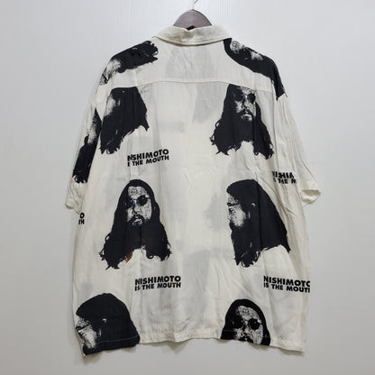【中古品】【メンズ】 NISHIMOTO IS THE MOUTH ニシモトイズザマウス PORTRAIT HAWAIIAN SHIRT ポートレイト ハワイアン シャツ トップス 半袖 142-260702-cs-02-izu サイズ：L カラー：ホワイト 万代Net店