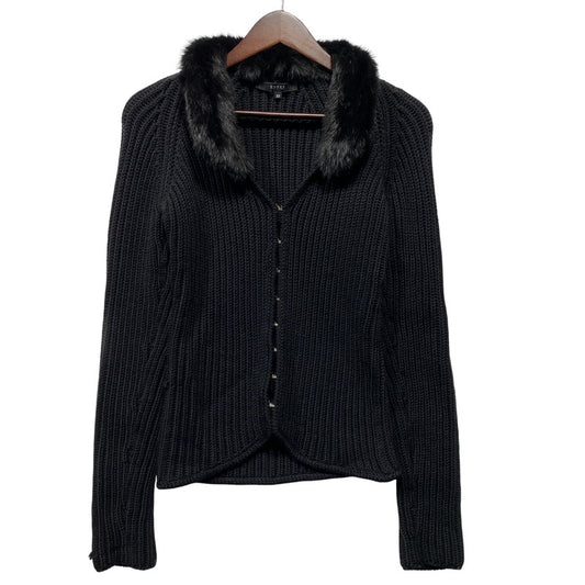 【中古品】【レディース】 GUCCI グッチ RABBIT FUR CARDIGAN 148641 X9247 ファー カーディガン 長袖 168-260624-as-05-izu サイズ：XS カラー：ブラック 万代Net店