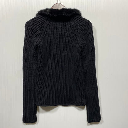 【中古品】【レディース】 GUCCI グッチ RABBIT FUR CARDIGAN 148641 X9247 ファー カーディガン 長袖 168-260624-as-05-izu サイズ：XS カラー：ブラック 万代Net店
