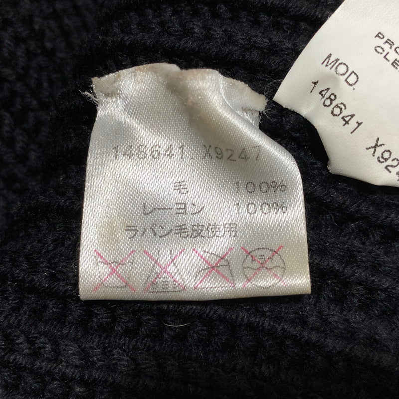 【中古品】【レディース】 GUCCI グッチ RABBIT FUR CARDIGAN 148641 X9247 ファー カーディガン 長袖 168-260624-as-05-izu サイズ：XS カラー：ブラック 万代Net店