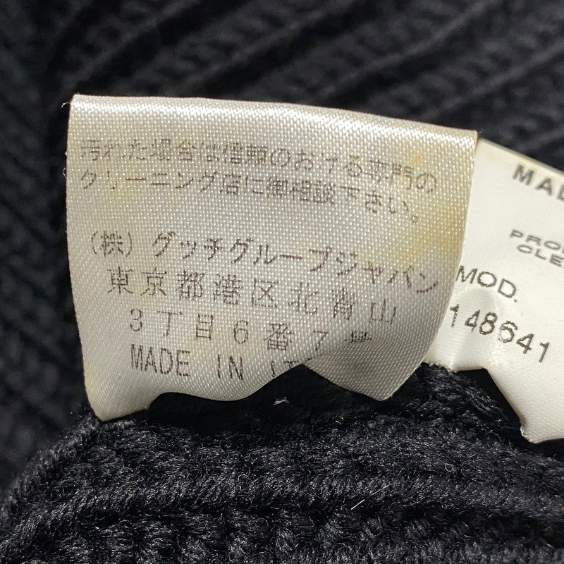 【中古品】【レディース】 GUCCI グッチ RABBIT FUR CARDIGAN 148641 X9247 ファー カーディガン 長袖 168-260624-as-05-izu サイズ：XS カラー：ブラック 万代Net店