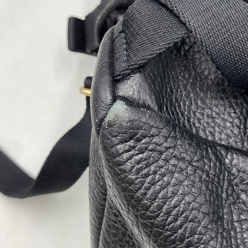 【中古品】【メンズ/レディース】 PORTER×5525GALLERY ポーター×5525ギャラリー LEATHER BACK PACK レザー バック パック カバン 鞄 188-260624-cs-08-izu カラー：ブラック 万代Net店