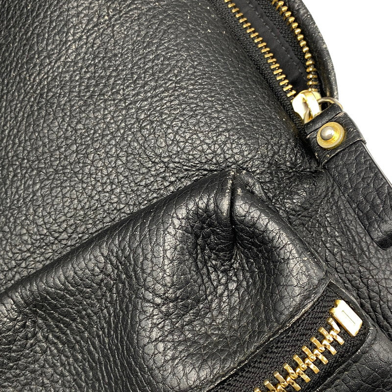 【中古品】【メンズ/レディース】 PORTER×5525GALLERY ポーター×5525ギャラリー LEATHER BACK PACK レザー バック パック カバン 鞄 188-260624-cs-08-izu カラー：ブラック 万代Net店