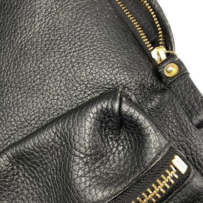 【中古品】【メンズ/レディース】 PORTER×5525GALLERY ポーター×5525ギャラリー LEATHER BACK PACK レザー バック パック カバン 鞄 188-260624-cs-08-izu カラー：ブラック 万代Net店