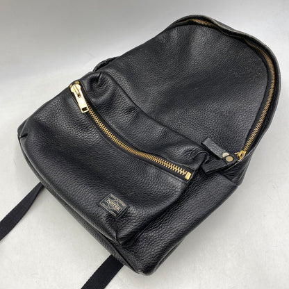 【中古品】【メンズ/レディース】 PORTER×5525GALLERY ポーター×5525ギャラリー LEATHER BACK PACK レザー バック パック カバン 鞄 188-260624-cs-08-izu カラー：ブラック 万代Net店