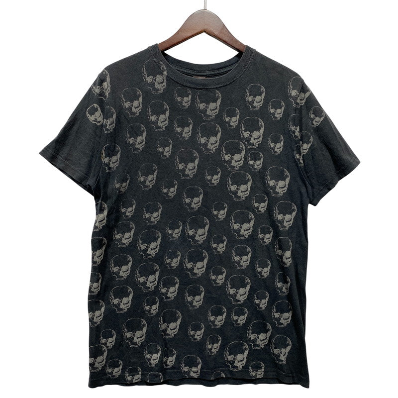 【中古品】【メンズ】 USED SKULL TEE スカル Tシャツ 半袖 エルサルバドル製 146-260624-as-06-izu サイズ：M カラー：ブラック 万代Net店