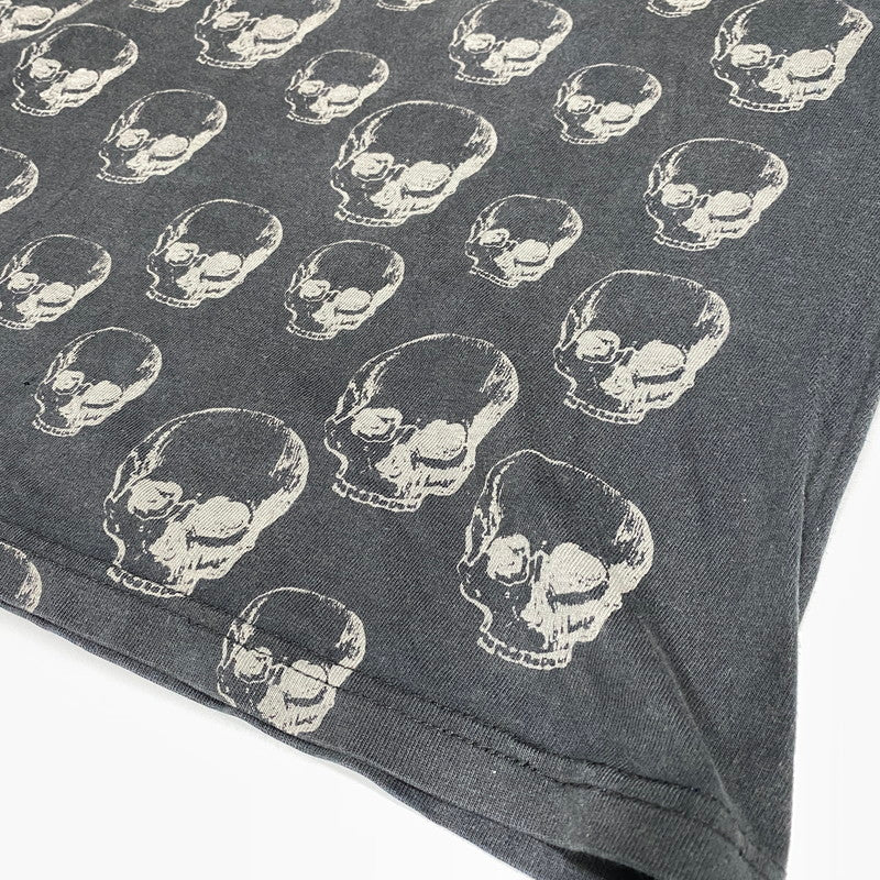 【中古品】【メンズ】 USED SKULL TEE スカル Tシャツ 半袖 エルサルバドル製 146-260624-as-06-izu サイズ：M カラー：ブラック 万代Net店