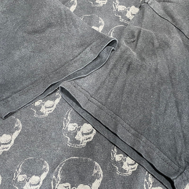 【中古品】【メンズ】 USED SKULL TEE スカル Tシャツ 半袖 エルサルバドル製 146-260624-as-06-izu サイズ：M カラー：ブラック 万代Net店