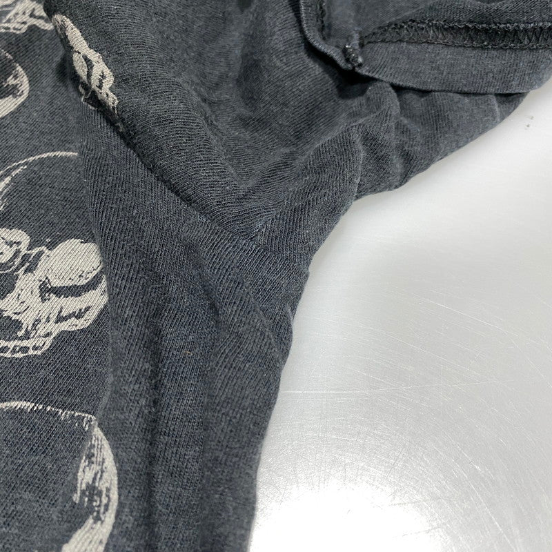 【中古品】【メンズ】 USED SKULL TEE スカル Tシャツ 半袖 エルサルバドル製 146-260624-as-06-izu サイズ：M カラー：ブラック 万代Net店