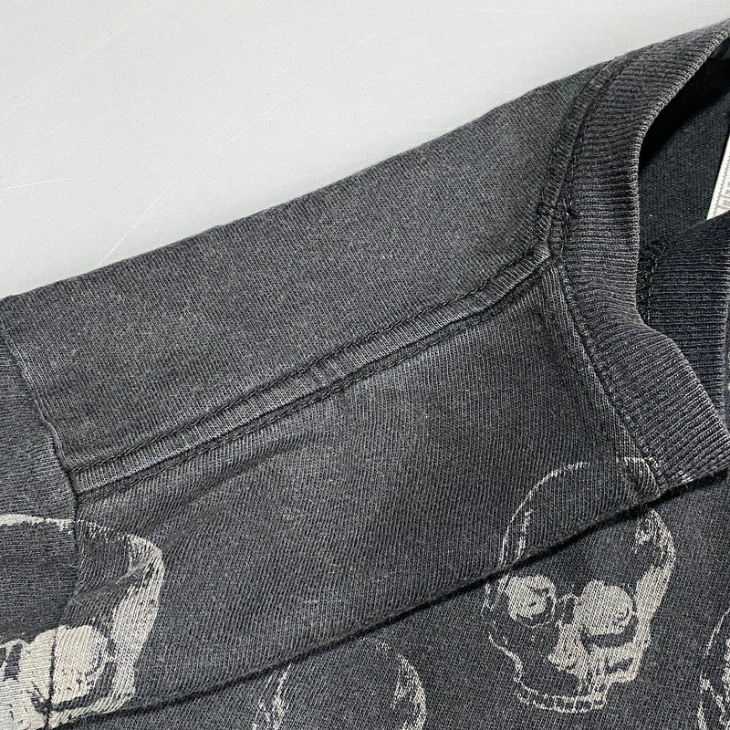 【中古品】【メンズ】 USED SKULL TEE スカル Tシャツ 半袖 エルサルバドル製 146-260624-as-06-izu サイズ：M カラー：ブラック 万代Net店