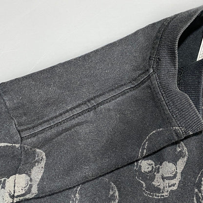 【中古品】【メンズ】 USED SKULL TEE スカル Tシャツ 半袖 エルサルバドル製 146-260624-as-06-izu サイズ：M カラー：ブラック 万代Net店