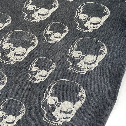 【中古品】【メンズ】 USED SKULL TEE スカル Tシャツ 半袖 エルサルバドル製 146-260624-as-06-izu サイズ：M カラー：ブラック 万代Net店
